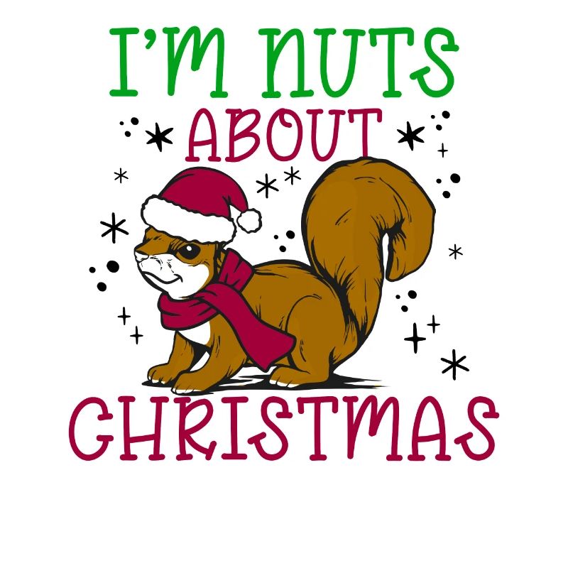 Écureuil de Noël Je suis fou de Noël