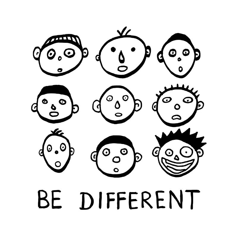 Être différent, être différent, déclaration cool, drôle