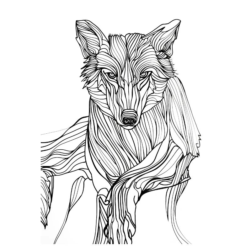 Lines art wolf #wolf