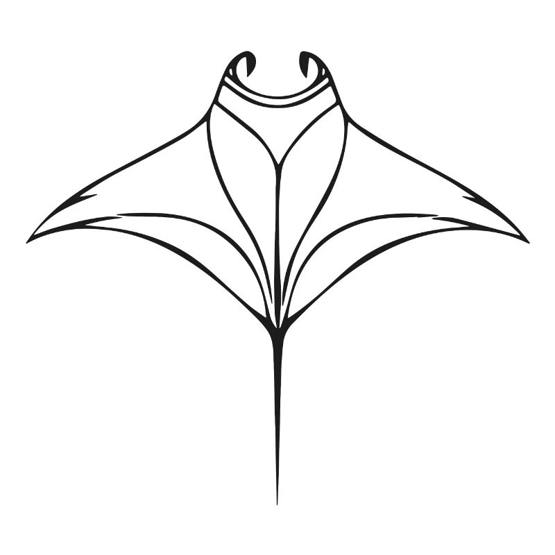 Mantarochen im eleganten Flug
