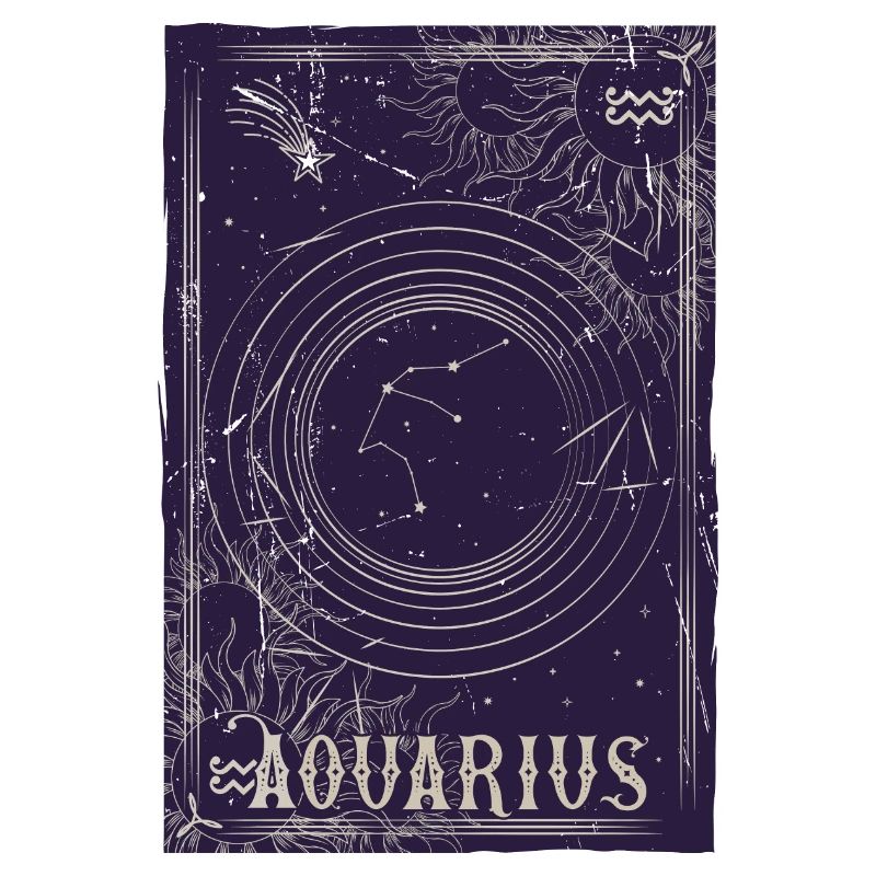 Aquarius Constellation Ring Night Sky