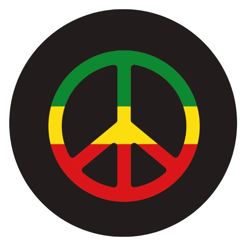 Reggae-Peace-Zeichen in den Farben Äthiopiens