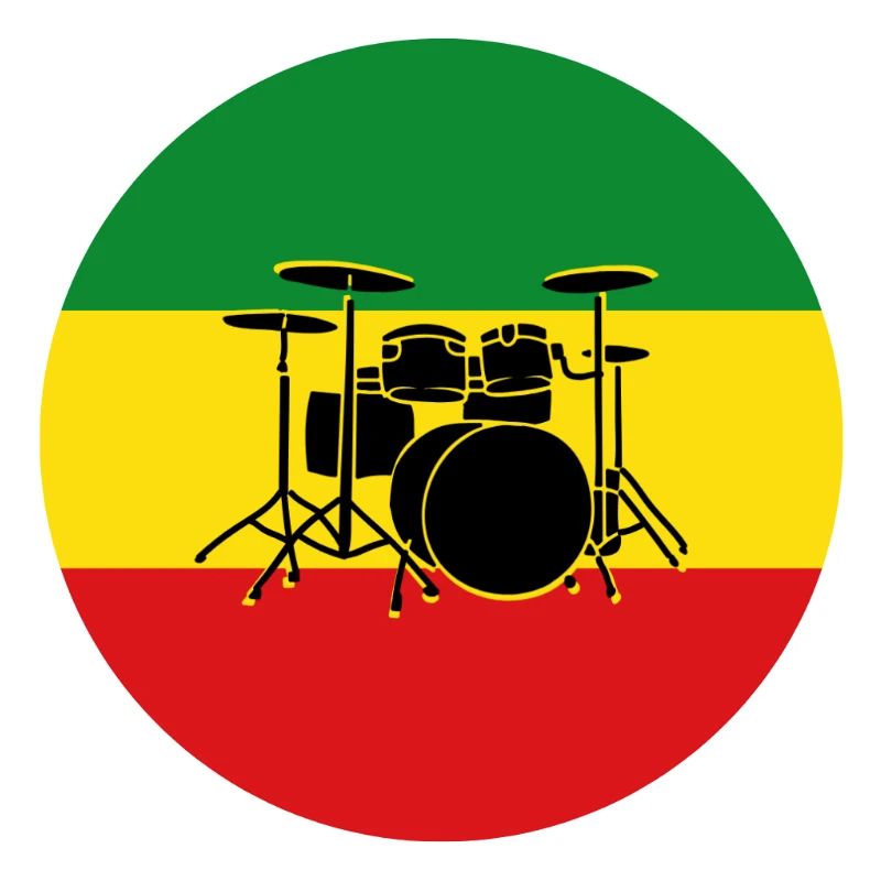 Silhouette de tambours reggae