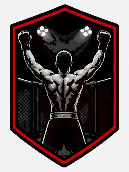 Kampfgeist Siegpose Mma