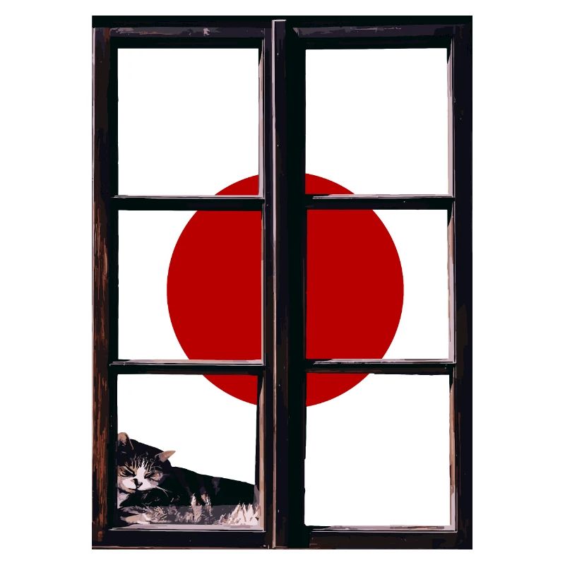 Drapeau du Japon utilisé Look Nihon drapeau japonais