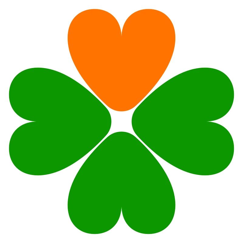 Cœur de trèfle trèfle de la Saint-Patrick
