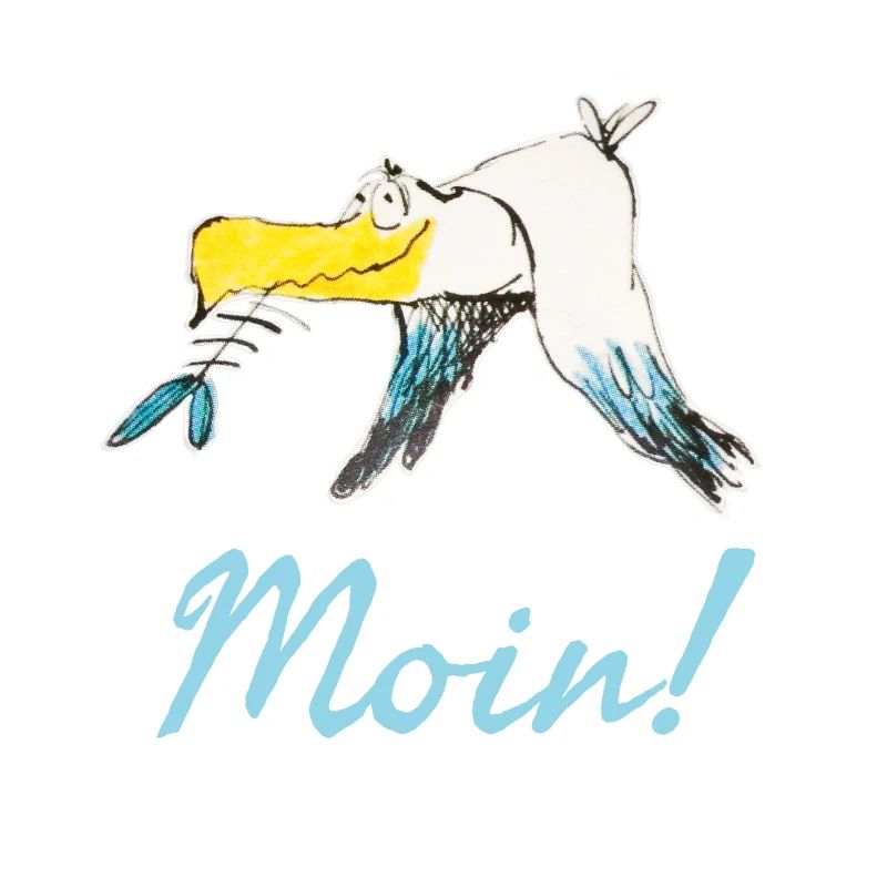Funny Moin Möwe by Volker Ernsting