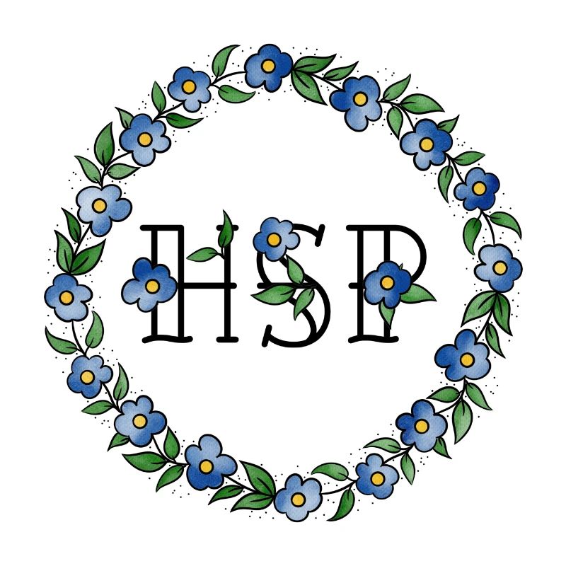 HSP - highly sensitive person forget-me-not frame