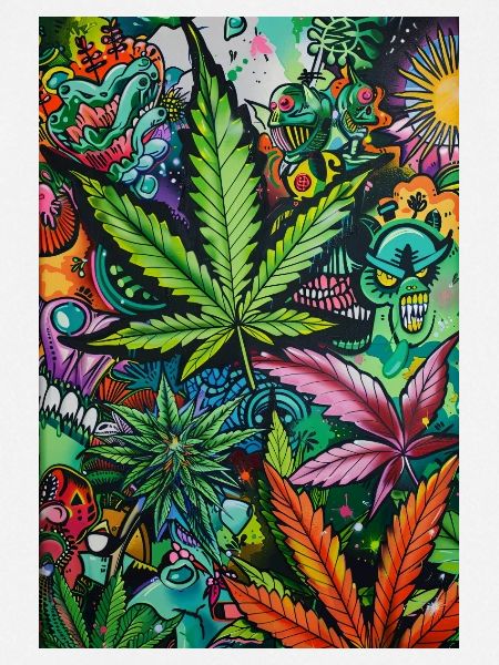 Psychedelische Blattwelt
