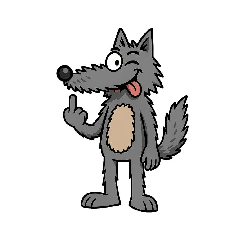 Waldemar Wolf Funny Comic Wolf