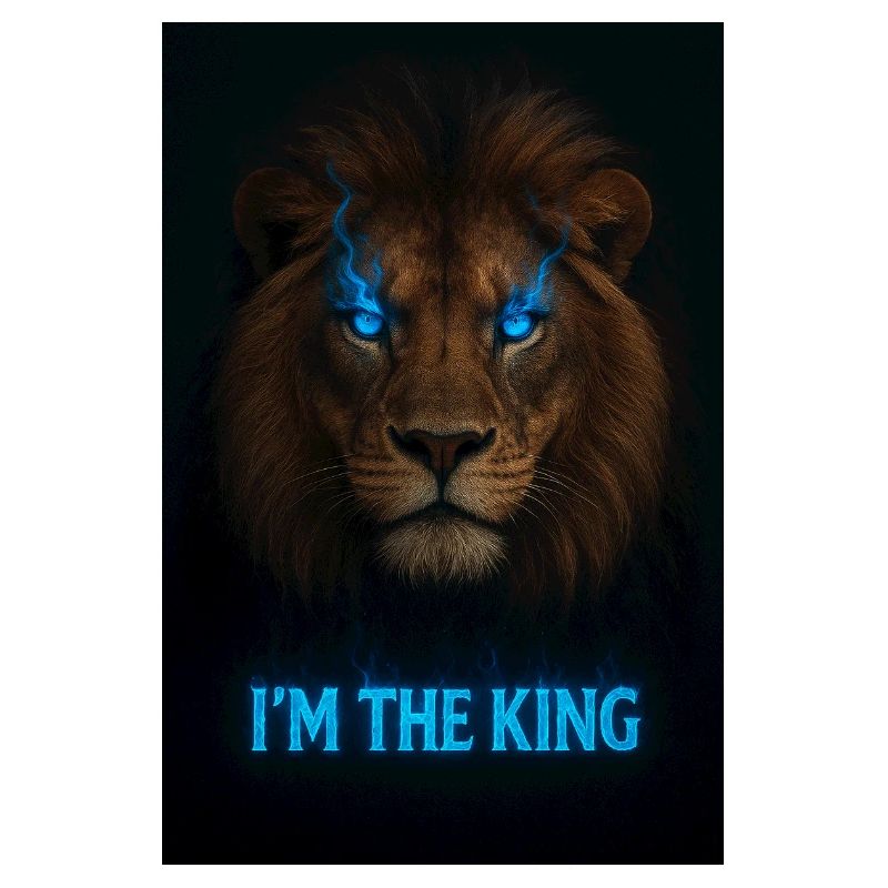 Lion Head with Blue Magic and Title