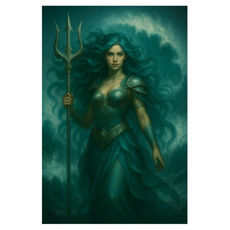 Déesse des Océans – Trident et Vagues