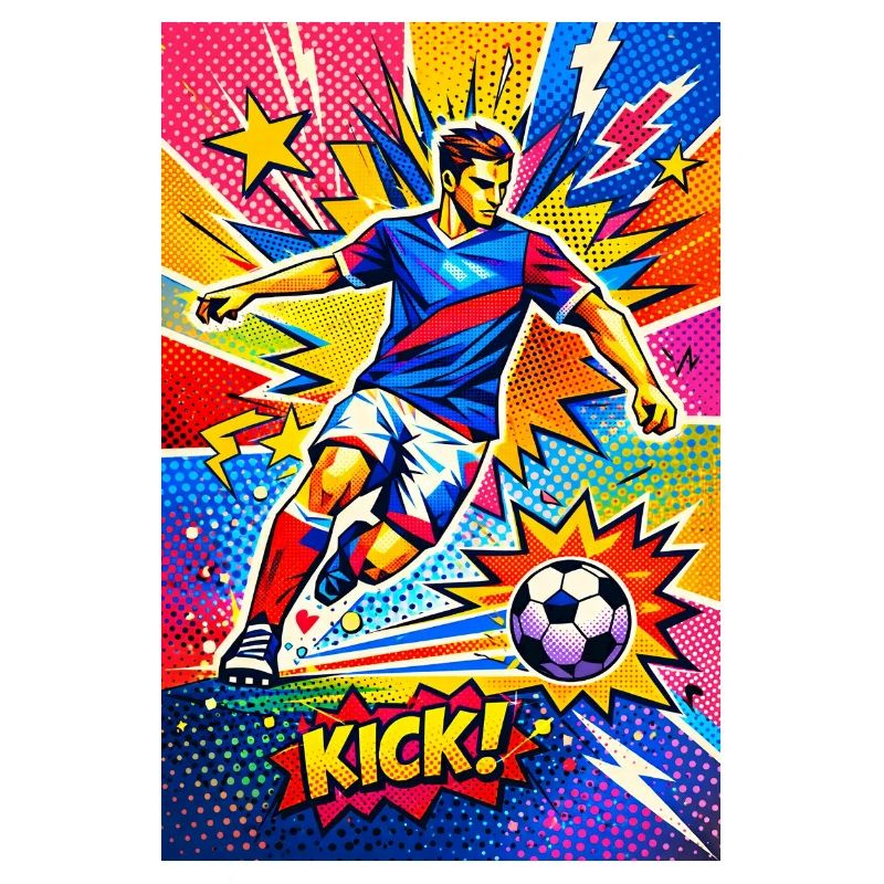 Pop Art Soccer Explosion