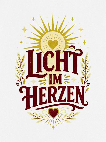 Licht im Herzen – Positiver Spruch