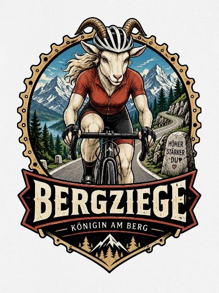 Rennradfahrerin Bergziege