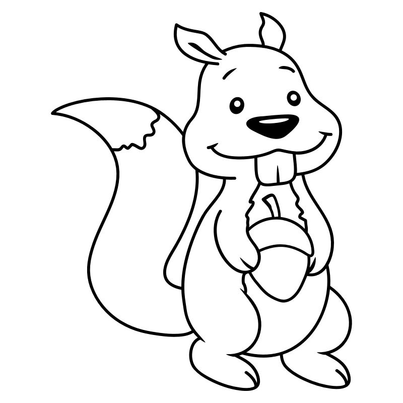 Nutty cartoon squirrel