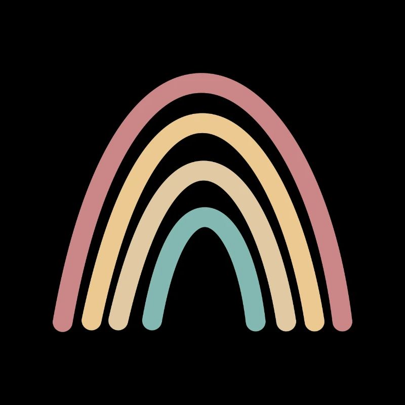 Boho Regenbogen Retro Geschenkidee
