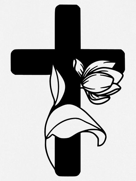 Schönes Kreuz mit Blume