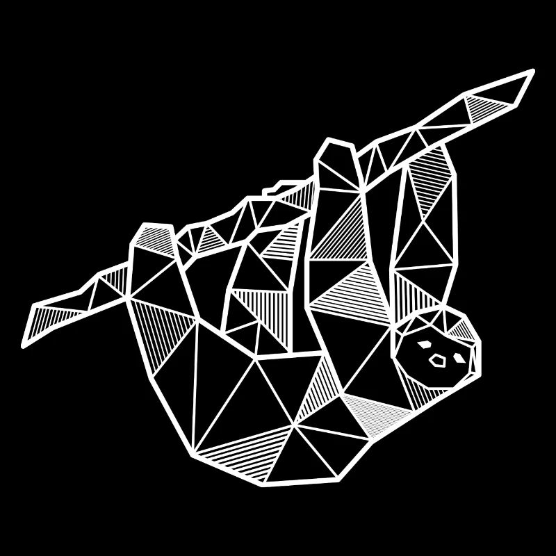 Faultier sloth geometrisch Geschenk Hipster eck