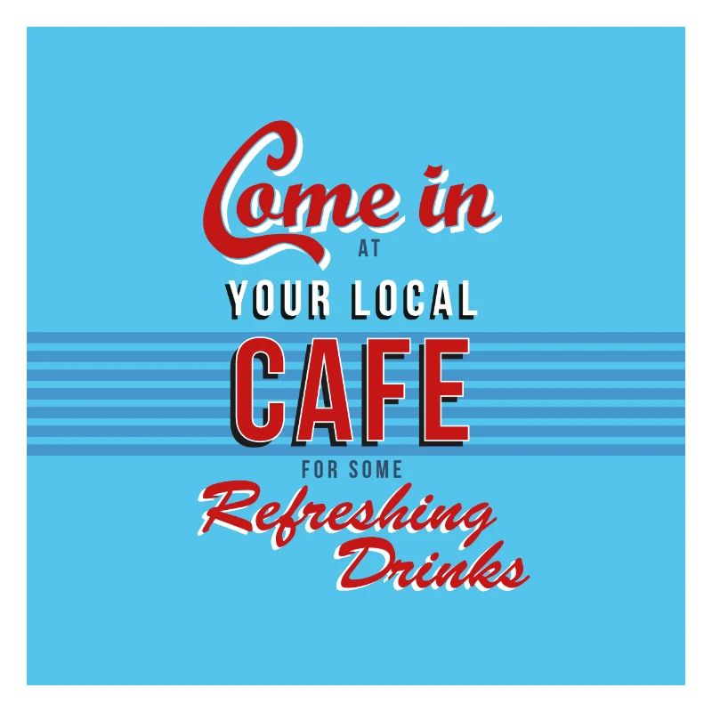 Cafe refreshing drinks plate / poster