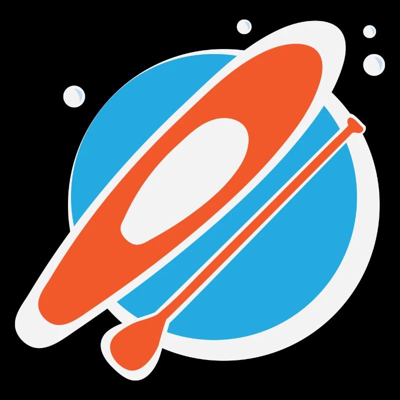 Orange Ruderboot Geschenkidee