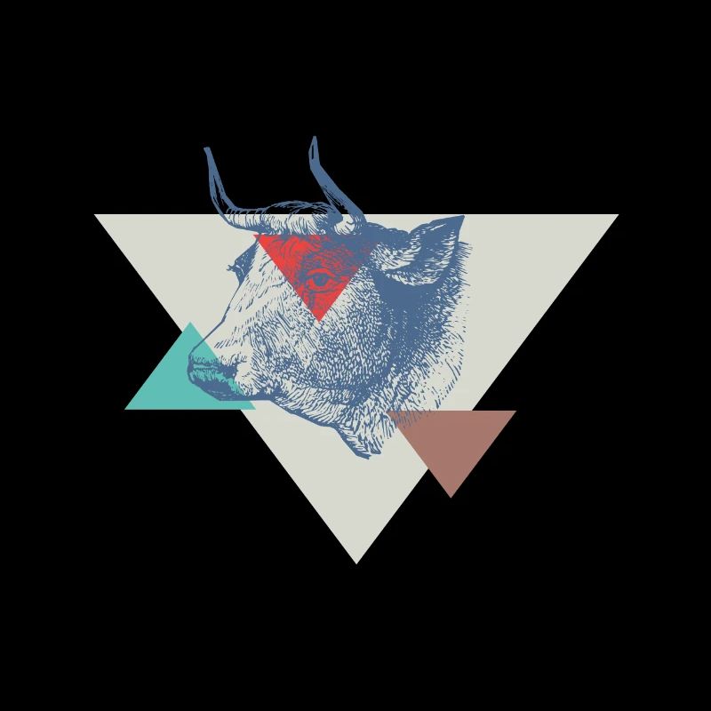 Conception de triangle de vache