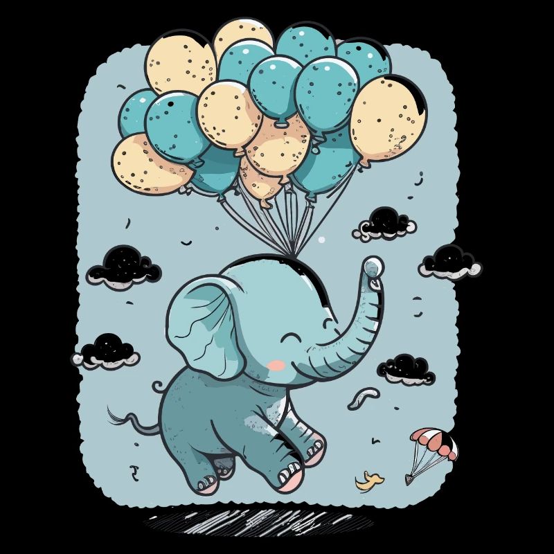 Dreams Take Flight: An Elephant Soaring with Ballo