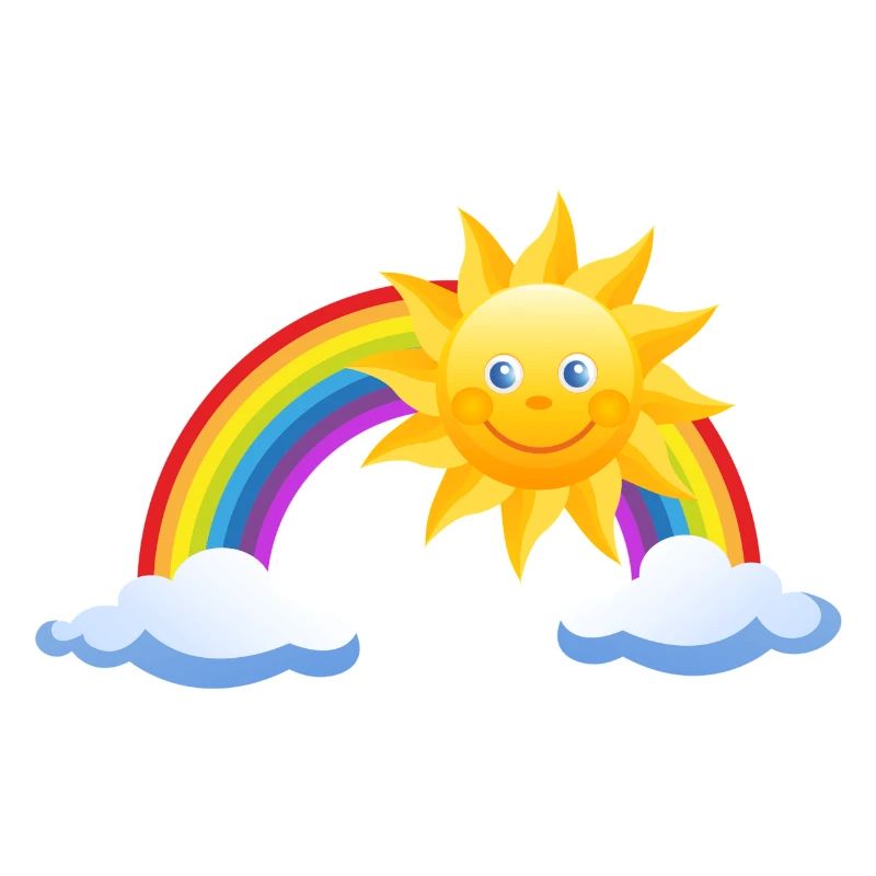 rainbow sun clouds weather rainbow sun cloud41