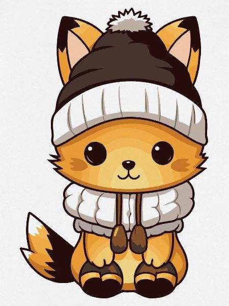 Fuchs Winter Tier Baby Comic