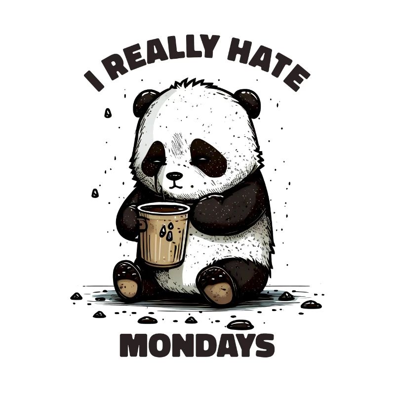 I hate Mondays panda bear