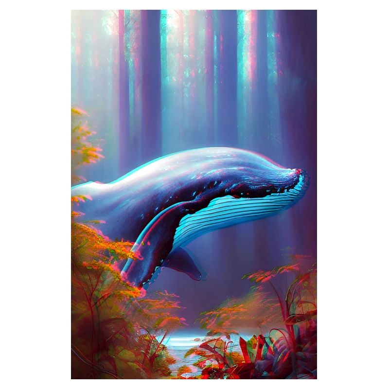 Baleine dans la forêt Surréalisme