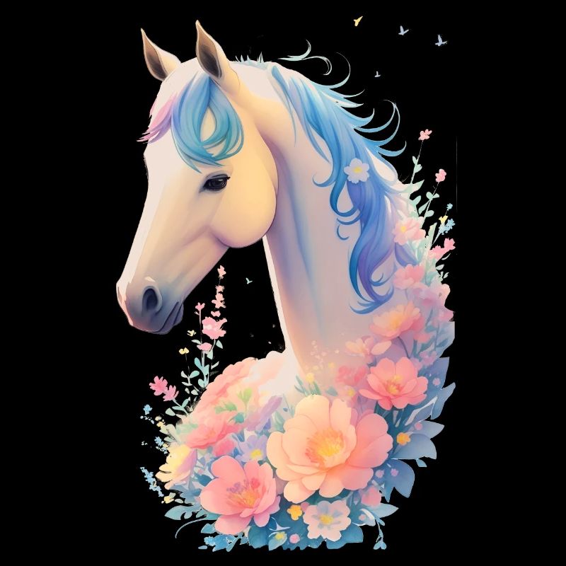 Cheval fleur