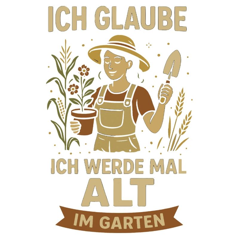 Gartenheldin Spruch Alt im Garten