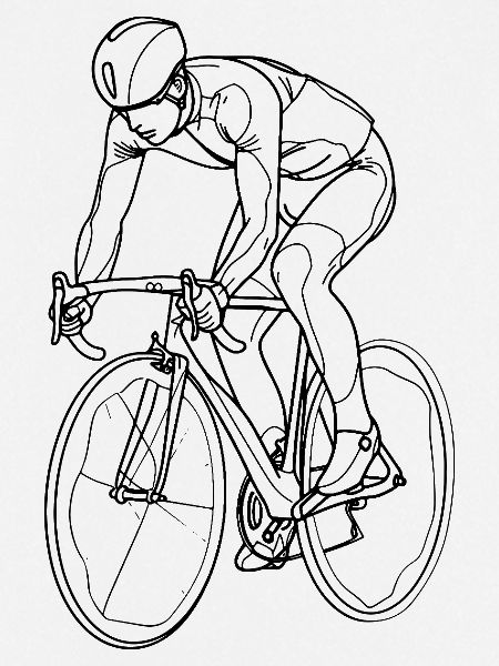 Fahrradfahrer Skizze