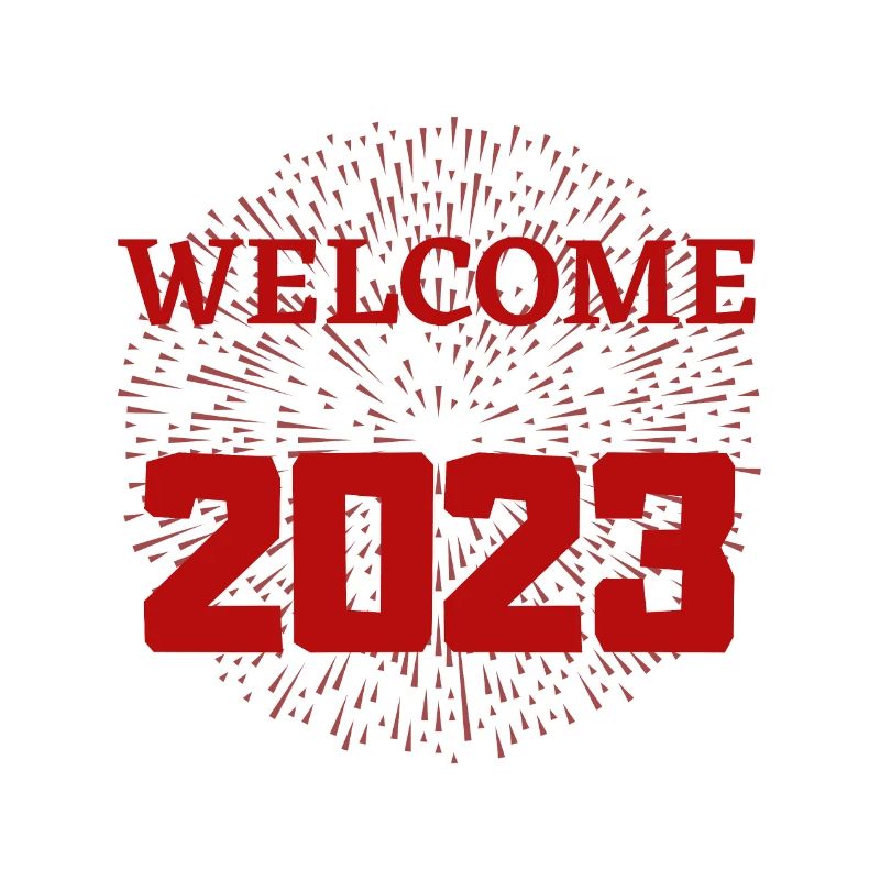 Willkommen 2023 rot