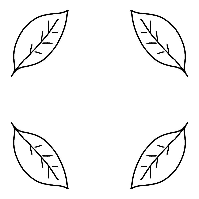 Leaf Four Leaves Frame Shape Nature