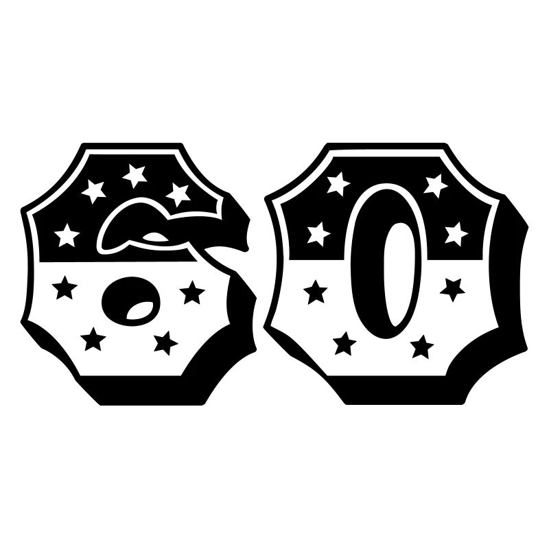 Number 60 - 60th birthday - 60s retro