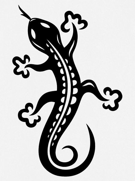 Small lizard, salamander, Tattoo.