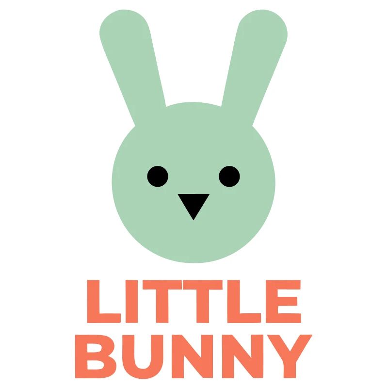 Lapin menthe et texte Little Bunny