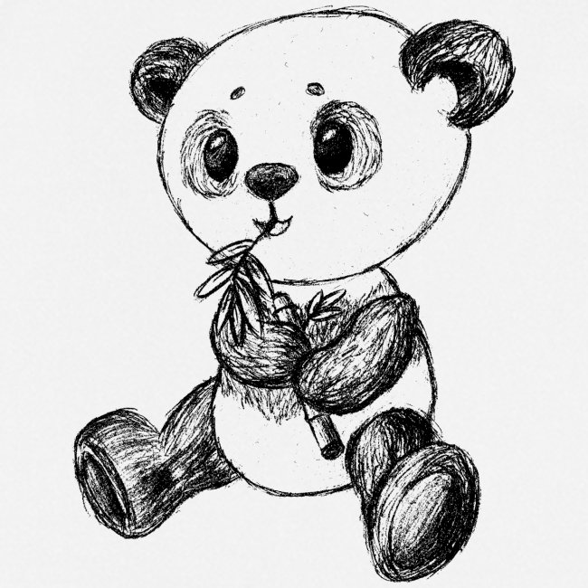 Panda niedźwiedź czarny scribblesirii