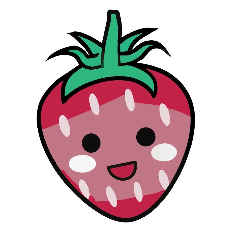 Strawberry with face smile gift idea
