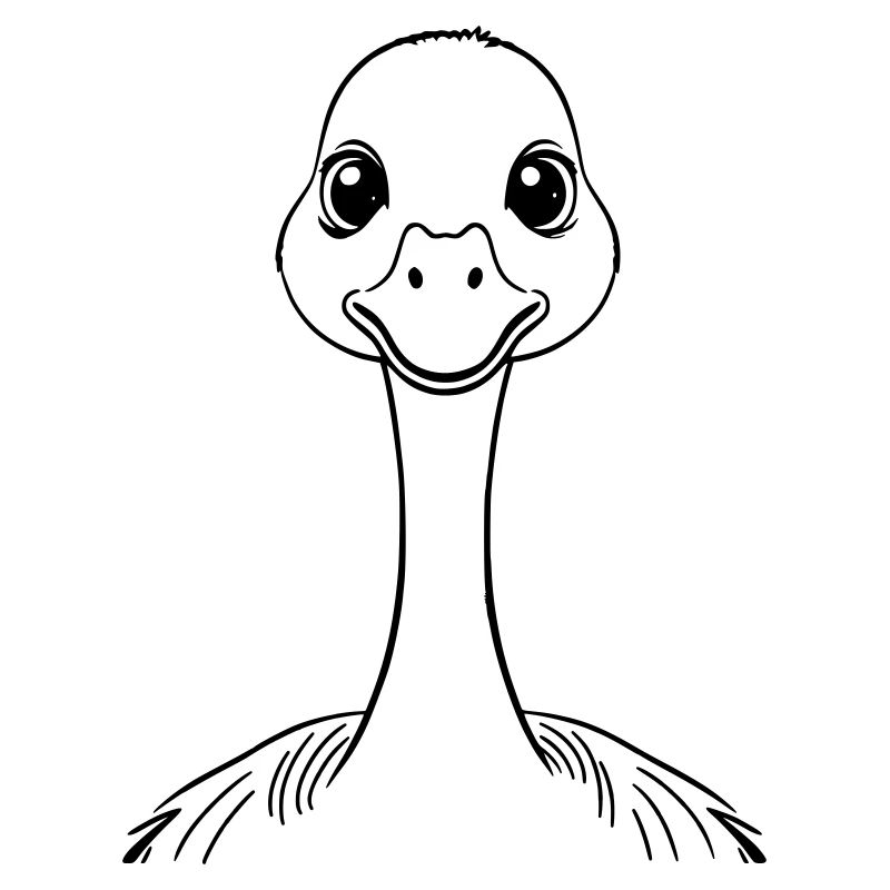 Curious goose as vector illustration