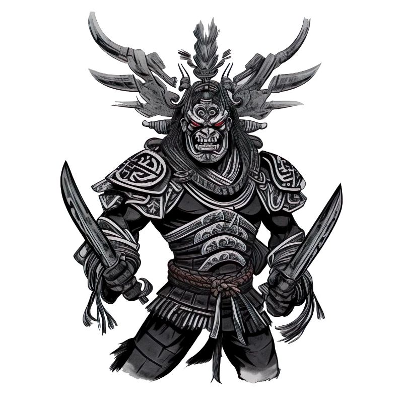 Japan Japanischer Samurai Krieger Oni Dämon