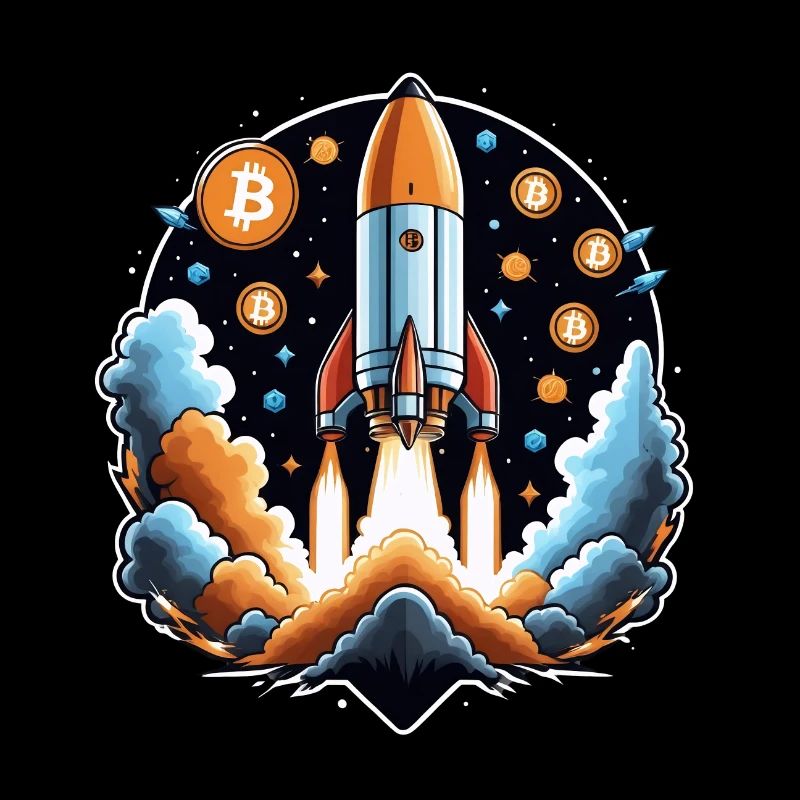 Bitcoin Krypto Crypto to the Moon Geschenk