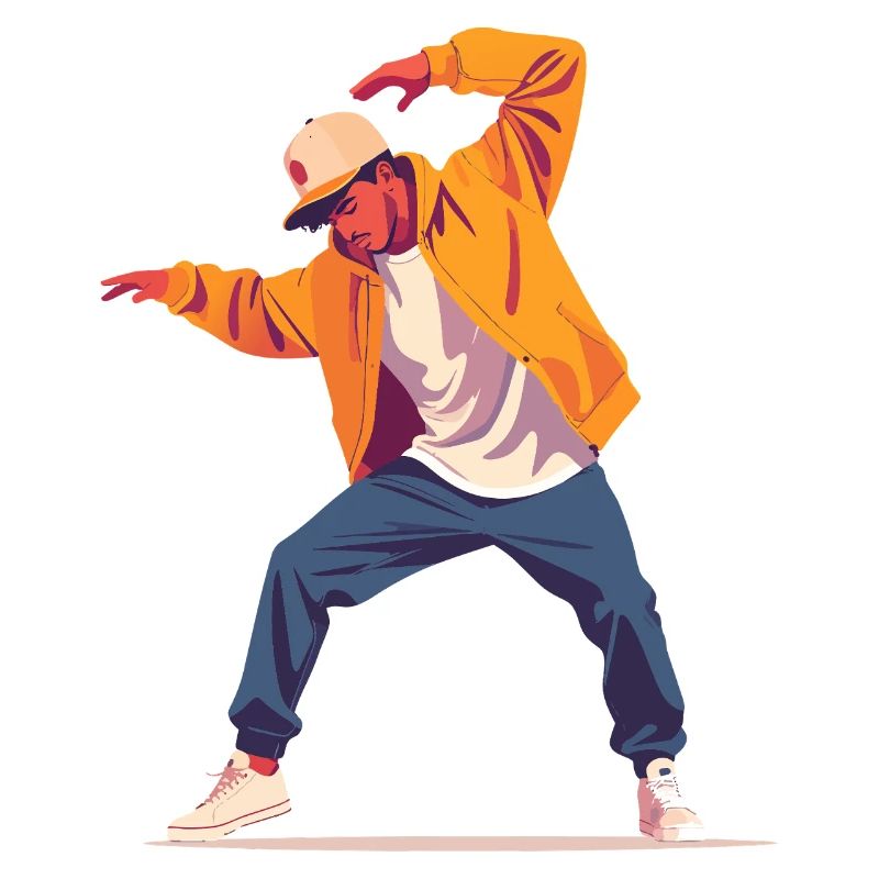 Motif de danse Personne en Breakdance Pose Dancer