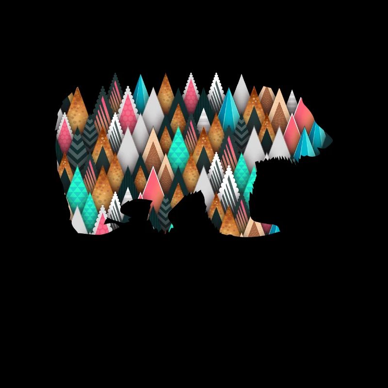 Bear Wilderness Geometric Triangles