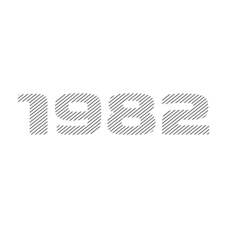 Né en 1982 Retro Stripe Design d’anniversaire moderne