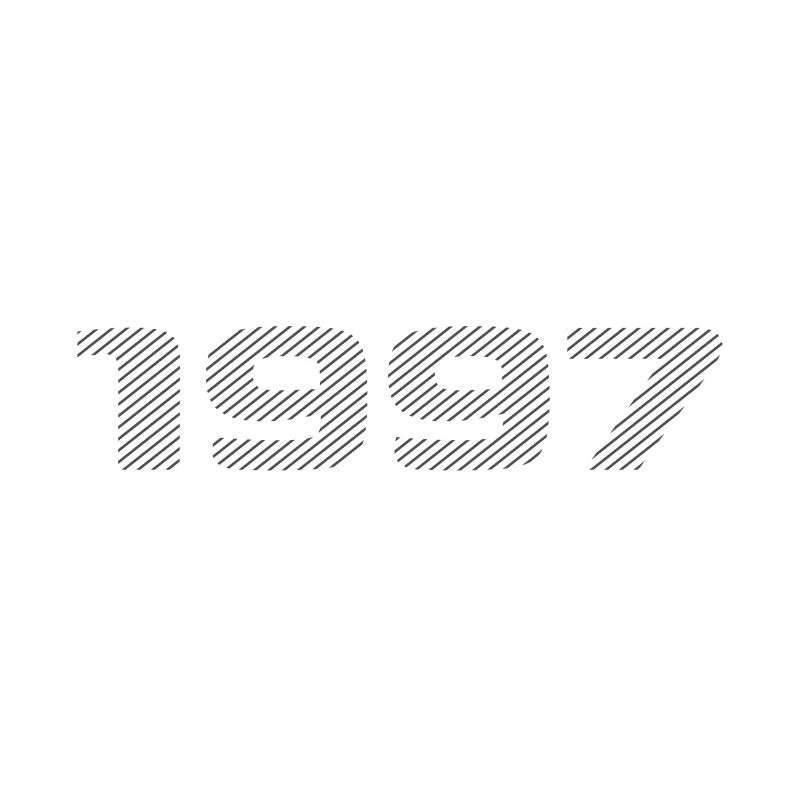 Geboren 1997 Retro Stripe Modernes Geburtstagsdesign