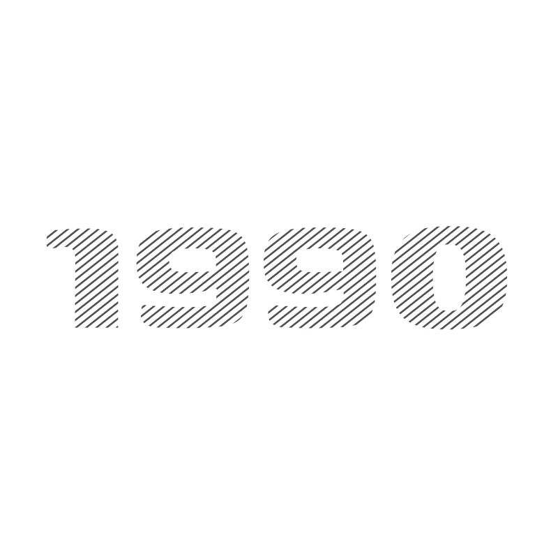 Né en 1990 Retro Stripe Design d’anniversaire moderne