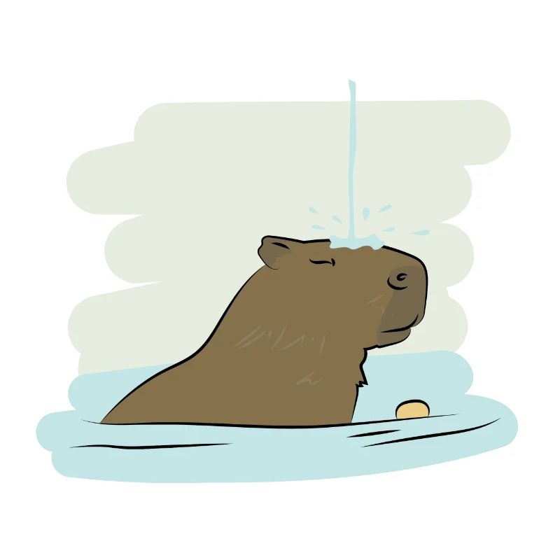 Design d’illustration « Baisers de Capybara »